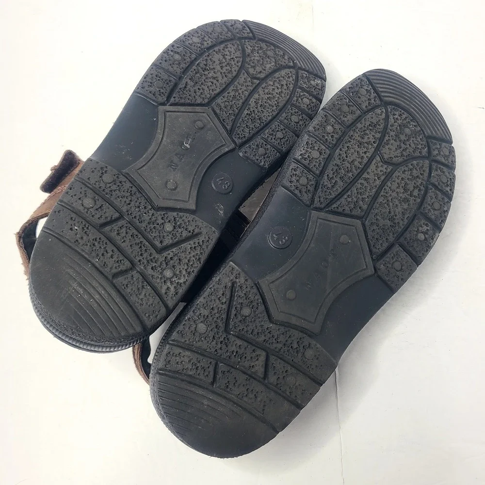 Naot Arthur Brown Leather Crazy Horse Men's Sandals Adjustable Strap EU 43 US 10